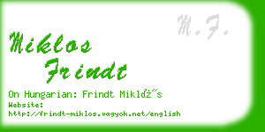 miklos frindt business card